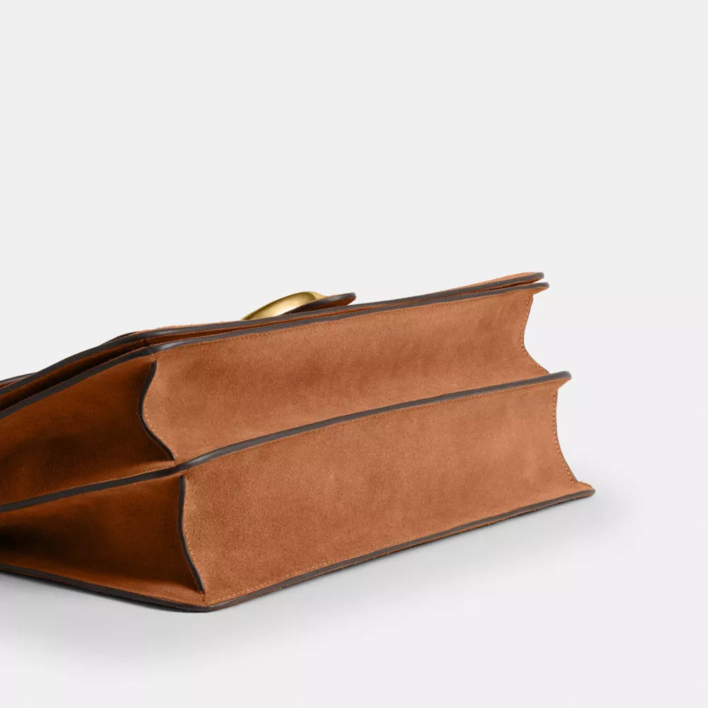 Tabby Shoulder Bag 36 - Suede/Brass/Caramel