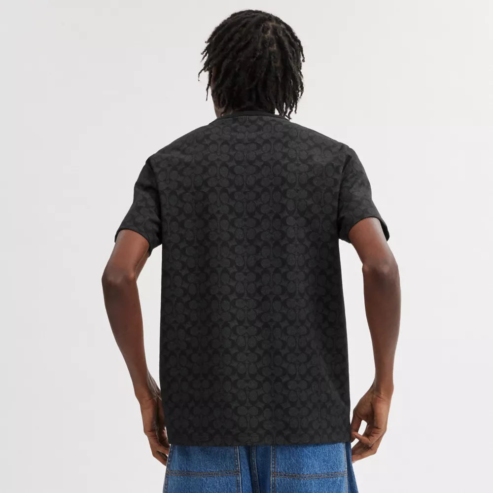 Signature T-Shirt - Cotton/Charcoal Signature