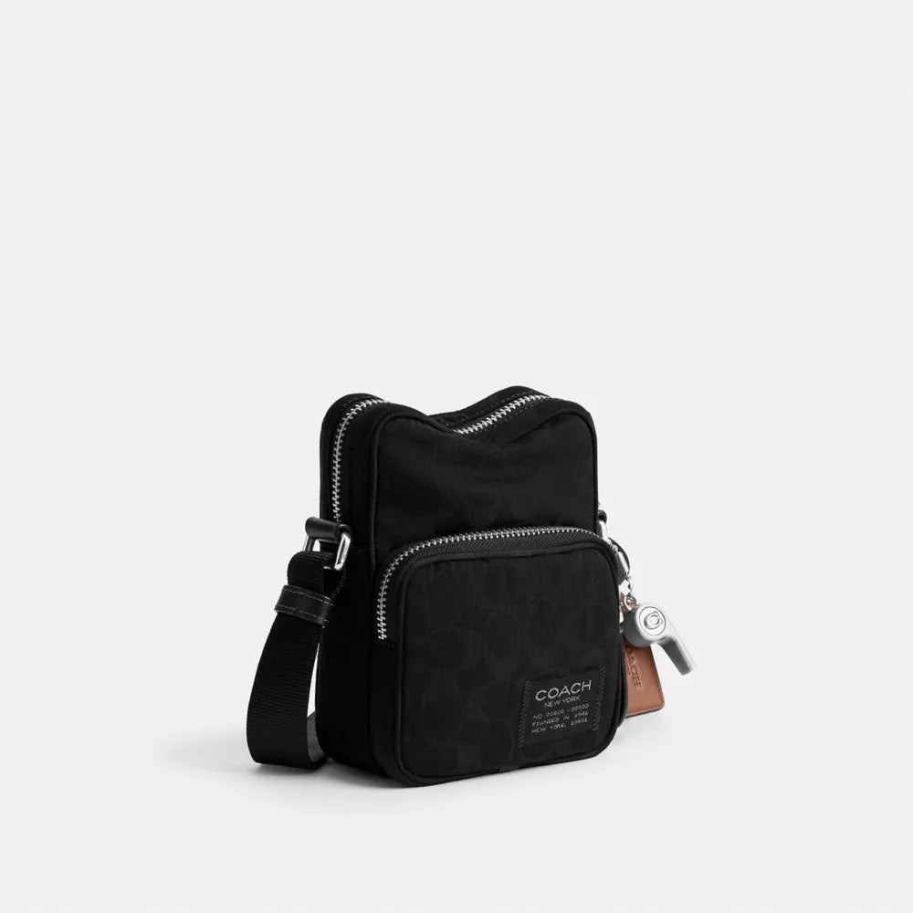 Locke Crossbody Bag In Signature Nylon Jacquard - Nylon/Black