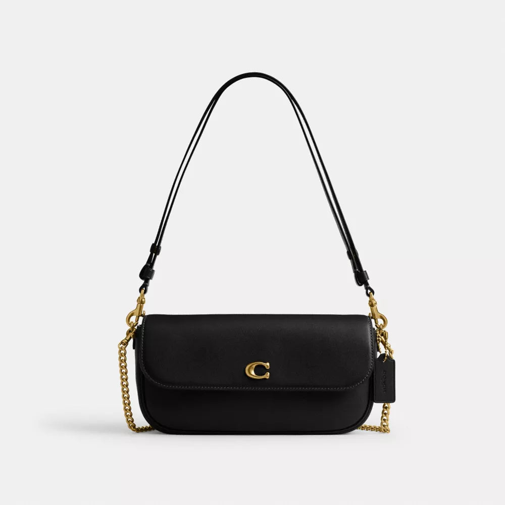 Brook Flap Chain Bag - Brass/Black