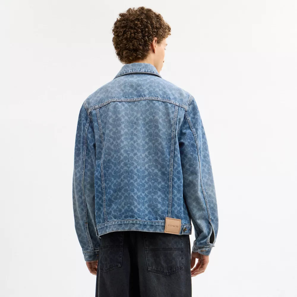 Signature Denim Trucker Jacket - Cold Spring Medium Wash