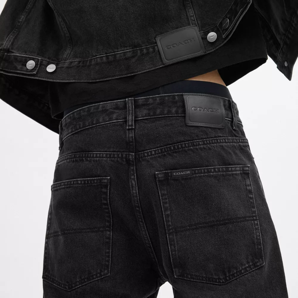 Black Taper Jeans In Organic Cotton - Black