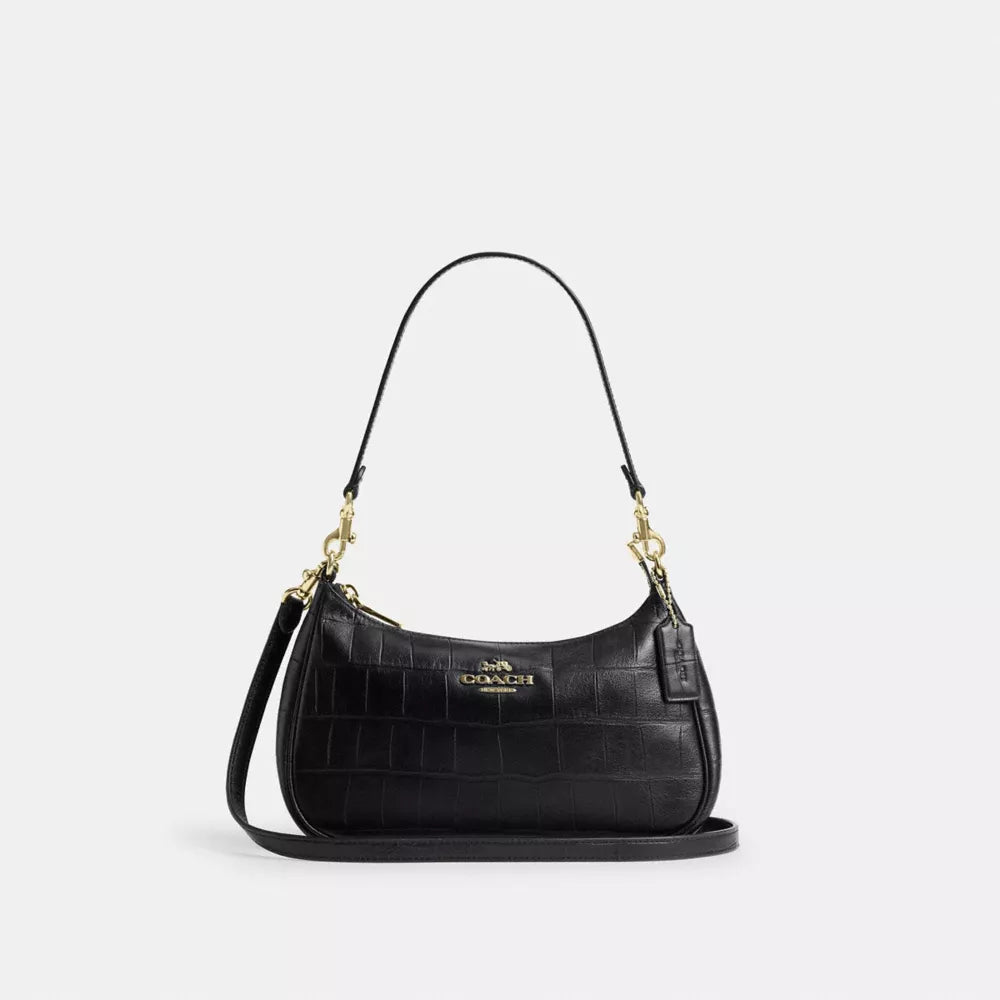 Soft Teri Shoulder Bag - Gold/Black
