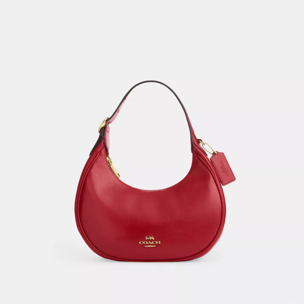Emily Shoulder Bag - Crinkle Leather/Gold/Poppy