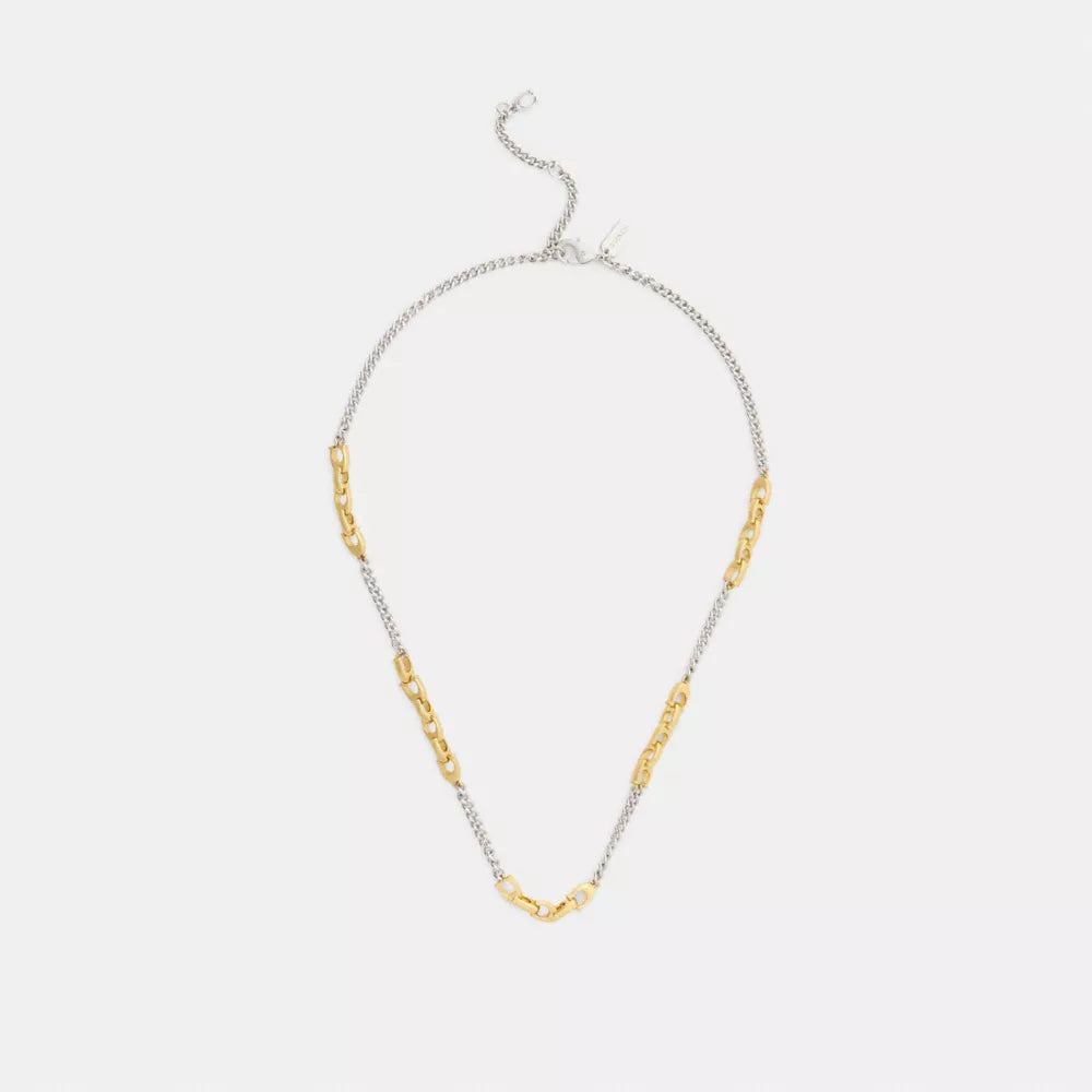 Linked C Necklace - Gold/Silver