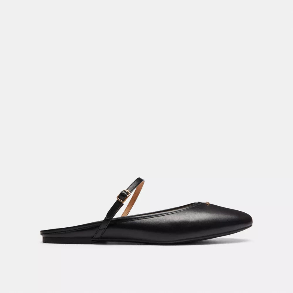Ballet Mule - Coated Canvas/Black