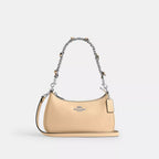 Teri Shoulder Bag With Bows - Silver/Light Sand