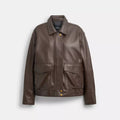 Leather Pilot Jacket - Vintage Brown