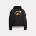 Fish Graphic Hoodie - Black