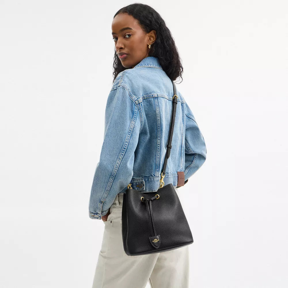 Rowan Bucket Bag - Gold/Black