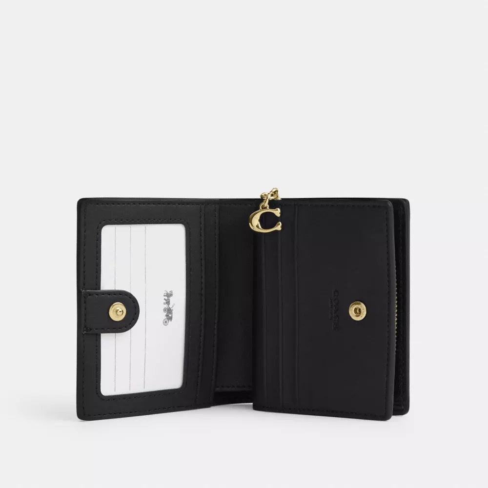 Snap Wallet - Embossed Crocodile/Gold/Black