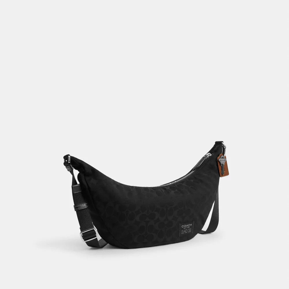 Leon Sling Bag In Signature Nylon Jacquard - Nylon/Black