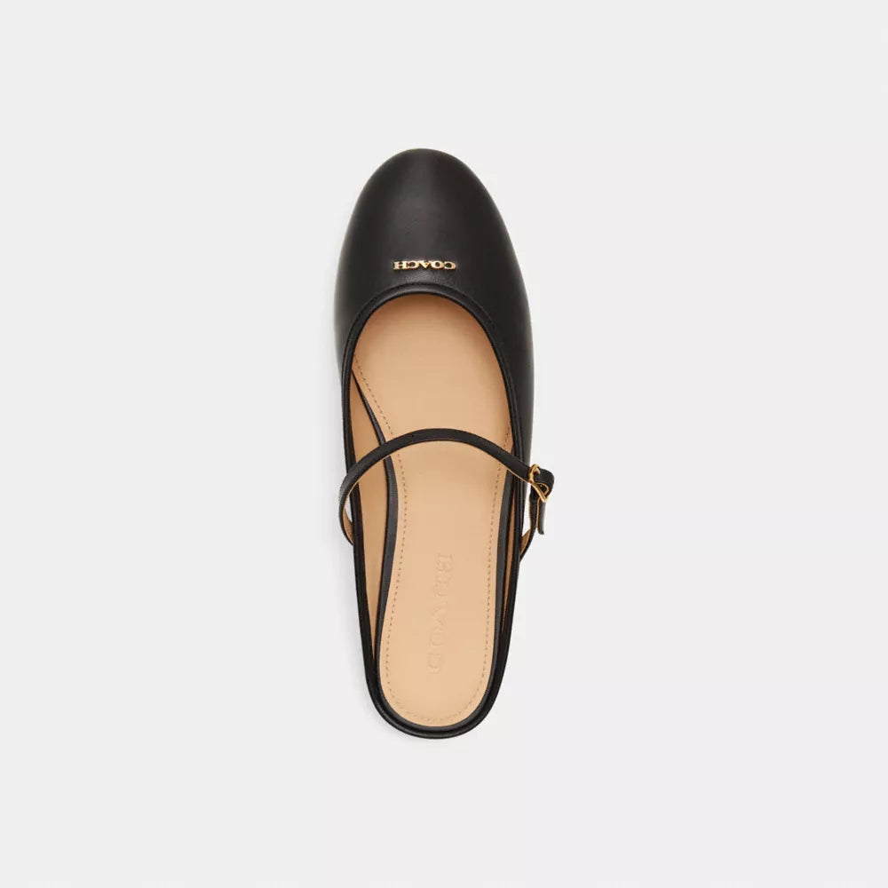 Ballet Mule - Coated Canvas/Black