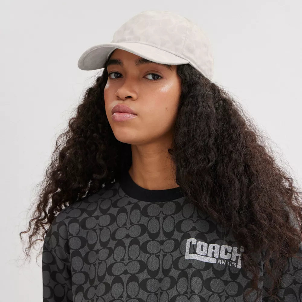 Signature Denim Baseball Hat - Chalk