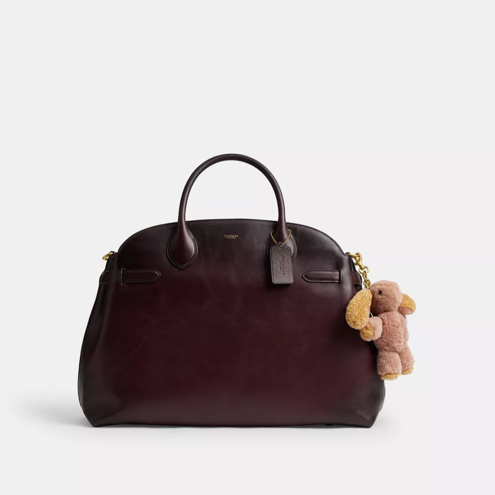 Floppy Bag Charm In Shearling - Shearling/Brass/Multi