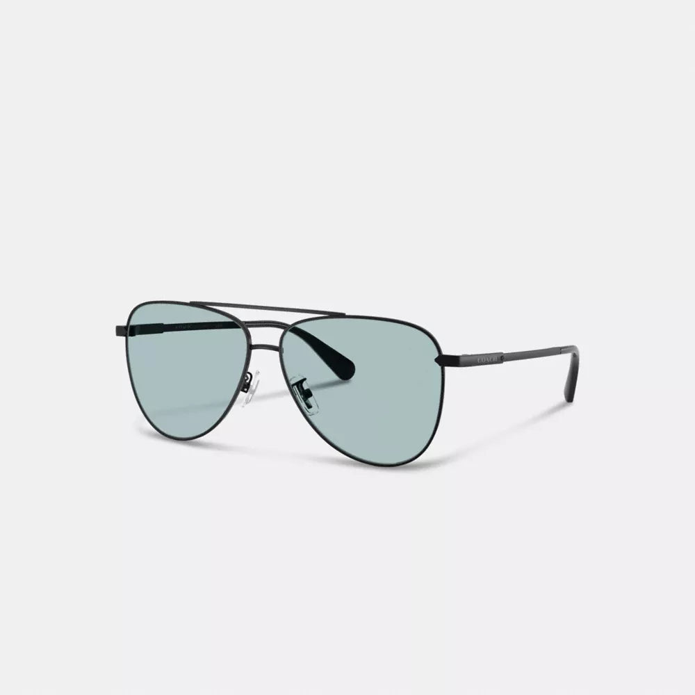 C Hardware Metal Pilot Sunglasses - Black/Blue
