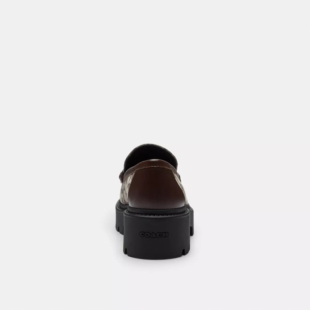 Lucy Loafer In Signature Jacquard - Oak/Maple