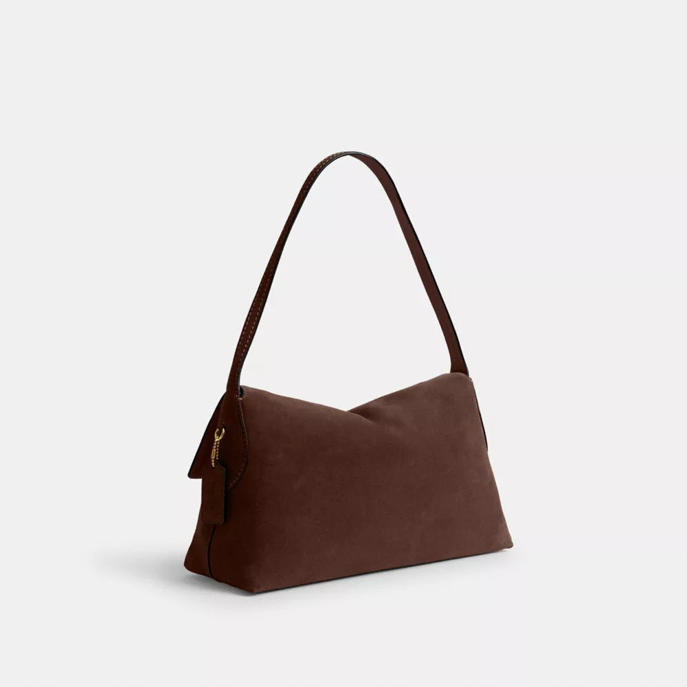 Chelsea Shoulder Bag 36 - Suede/Brass/Dark Chocolate