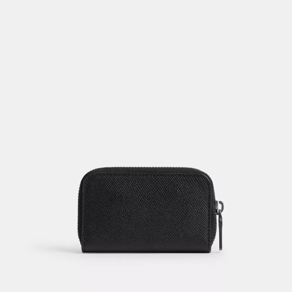 Small Zip Around Card Case - Crossgrain Leather/Black