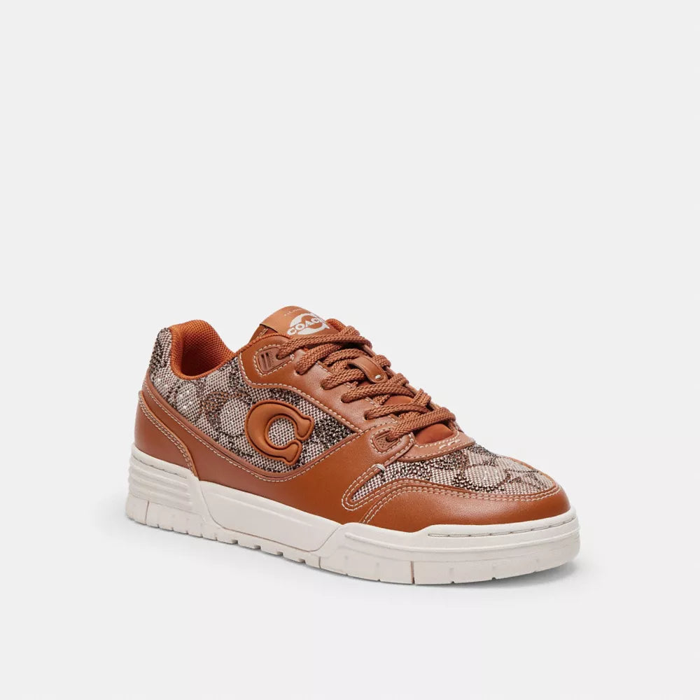 Soho Sneaker In Crystal Signature Jacquard - Cocoa/Burnished Amber