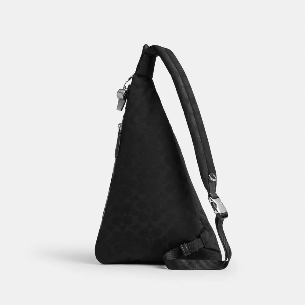 Lachlan Sling In Signature Nylon - Black