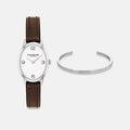 Talia Watch Gift Set, 22MM - Stainless Steel/Maple
