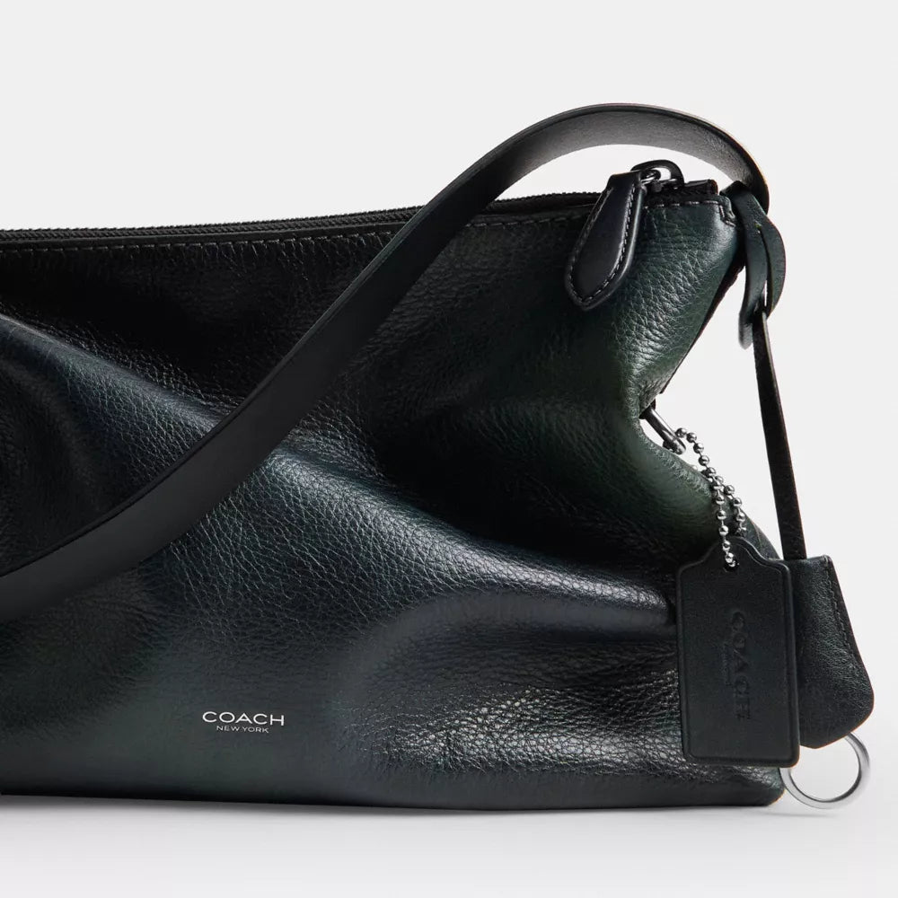 Mott Messenger Bag 33 - Pebbled Leather/Navy/Green