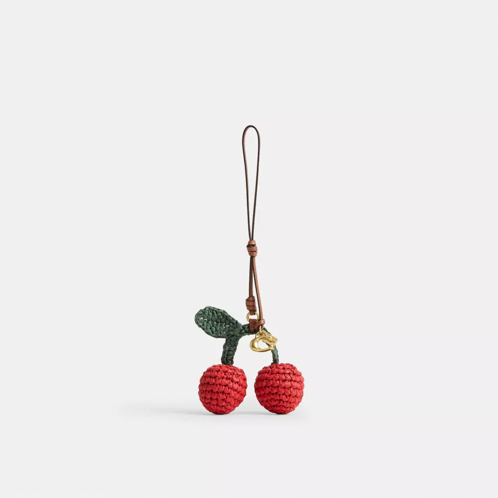 Cherries Bag Charm - Brass/Multi