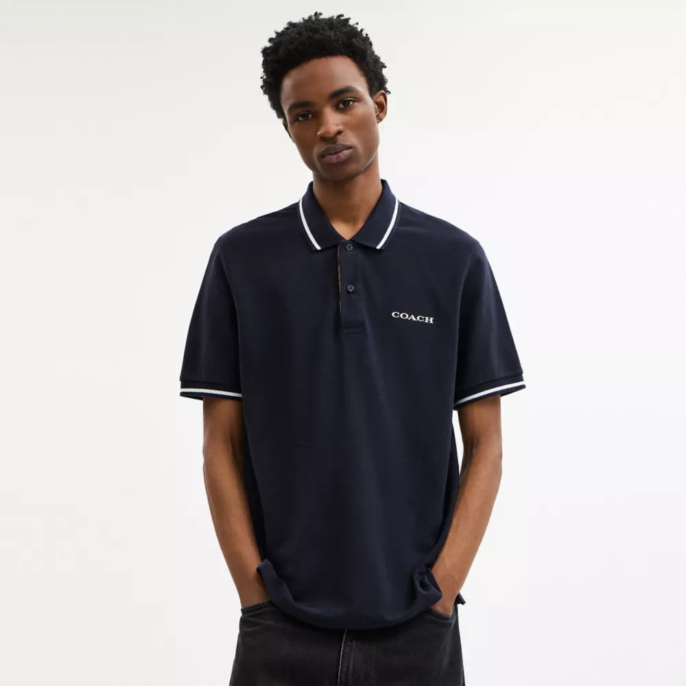 Signature Trim Polo - Navy