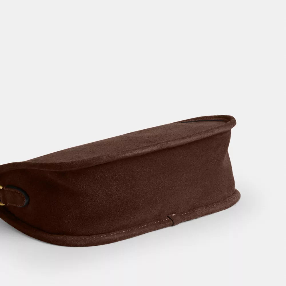 Waverly Bag - Suede/Brass/Dark Chocolate