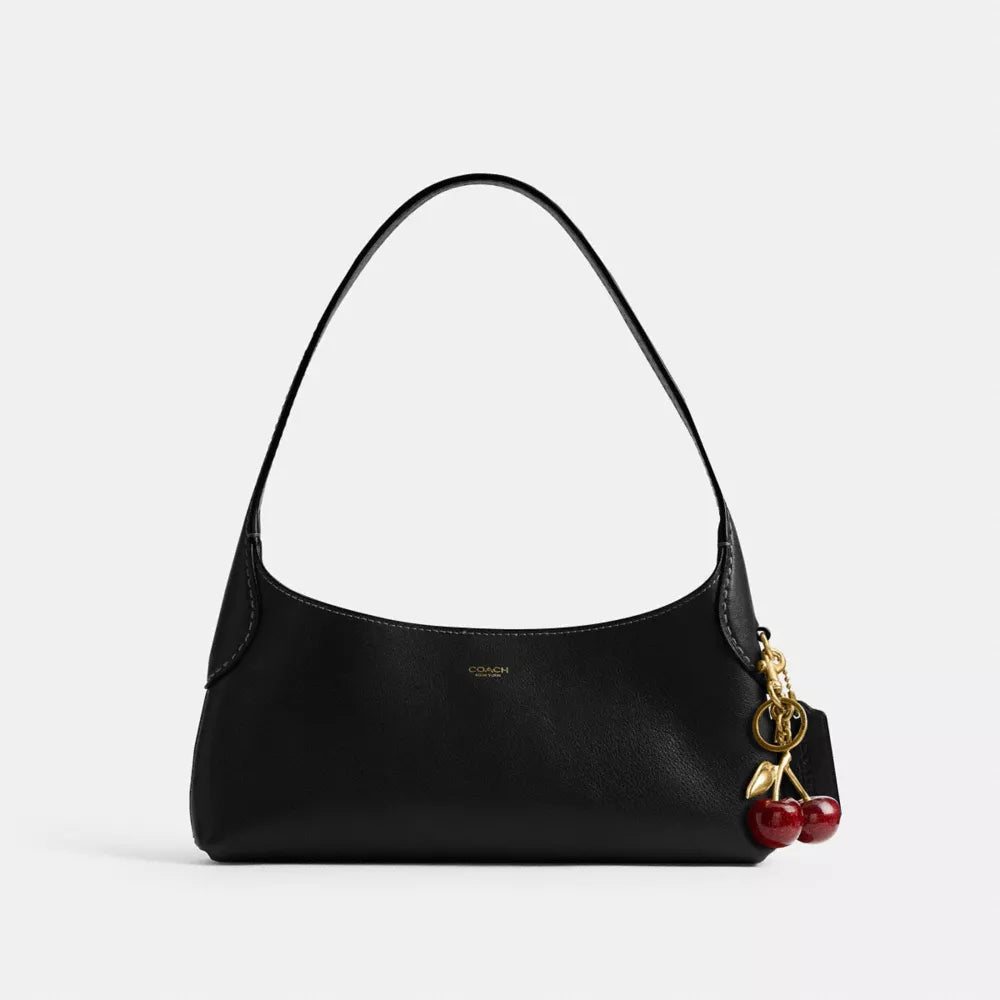 Brooklyn Shoulder Bag 26 - Natural Grain Leather/Brass/Black
