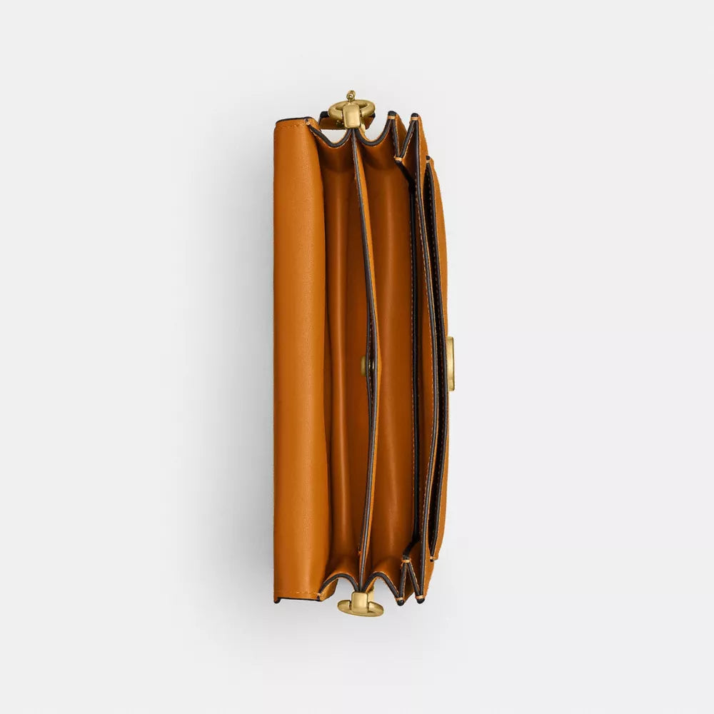 Tabby Shoulder Bag 26 - Suede/Brass/Marigold