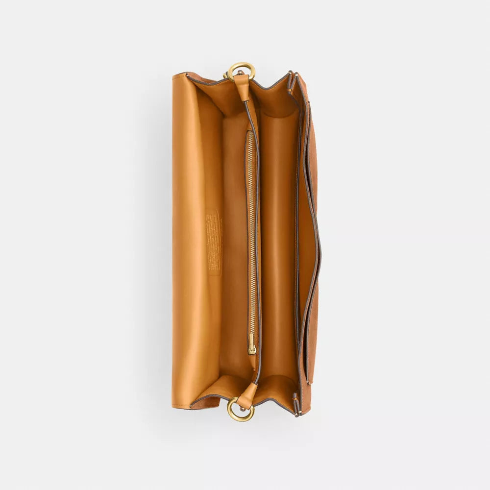 Tabby Shoulder Bag 36 - Suede/Brass/Caramel