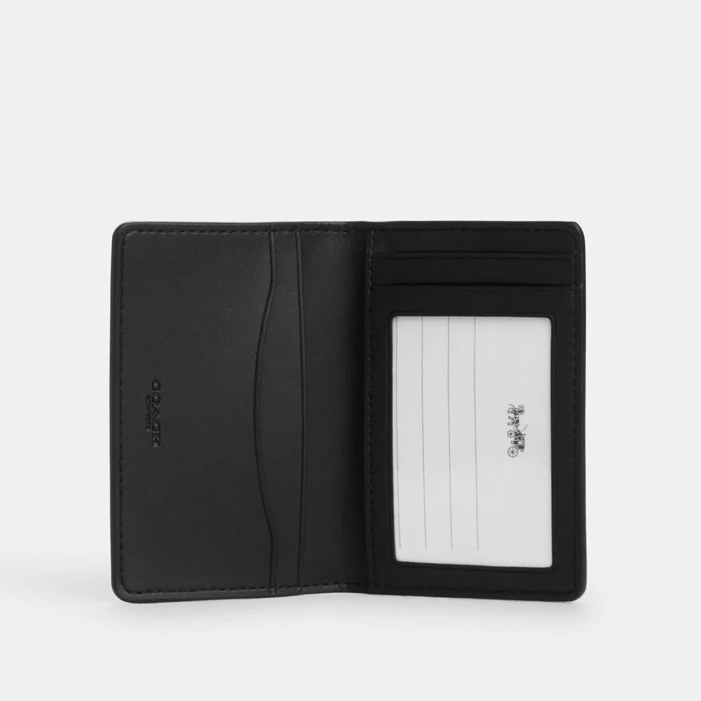 ID Wallet In Signature Canvas - Charcoal/Black