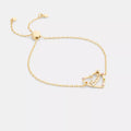 Coach Script Heart Slider Bracelet - Gold/Multi