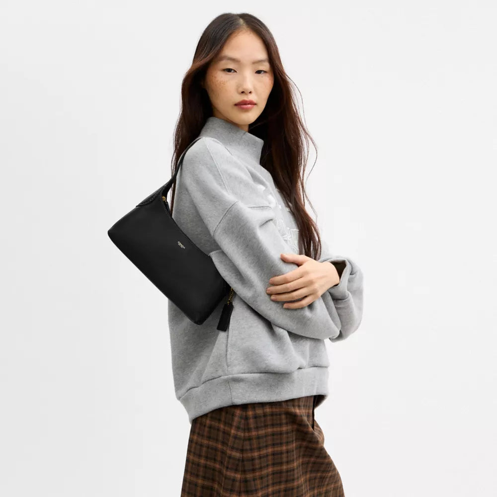 Brooklyn Shoulder Bag 26 - Natural Grain Leather/Brass/Black