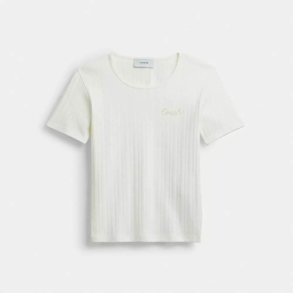 Pointelle T-Shirt - Off White