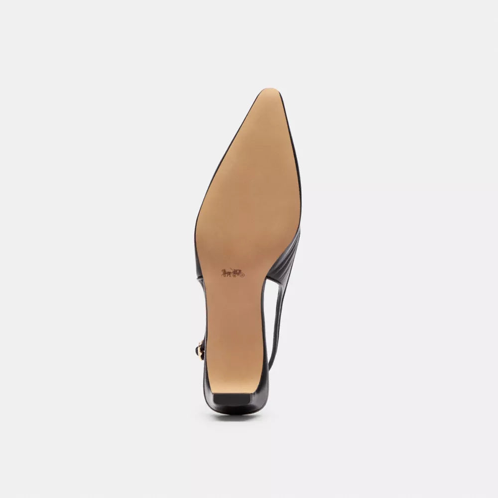 Bow Slingback Heel - Black