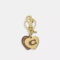 Hearts Key Ring In Signature Canvas - Gold/Tan/Brown