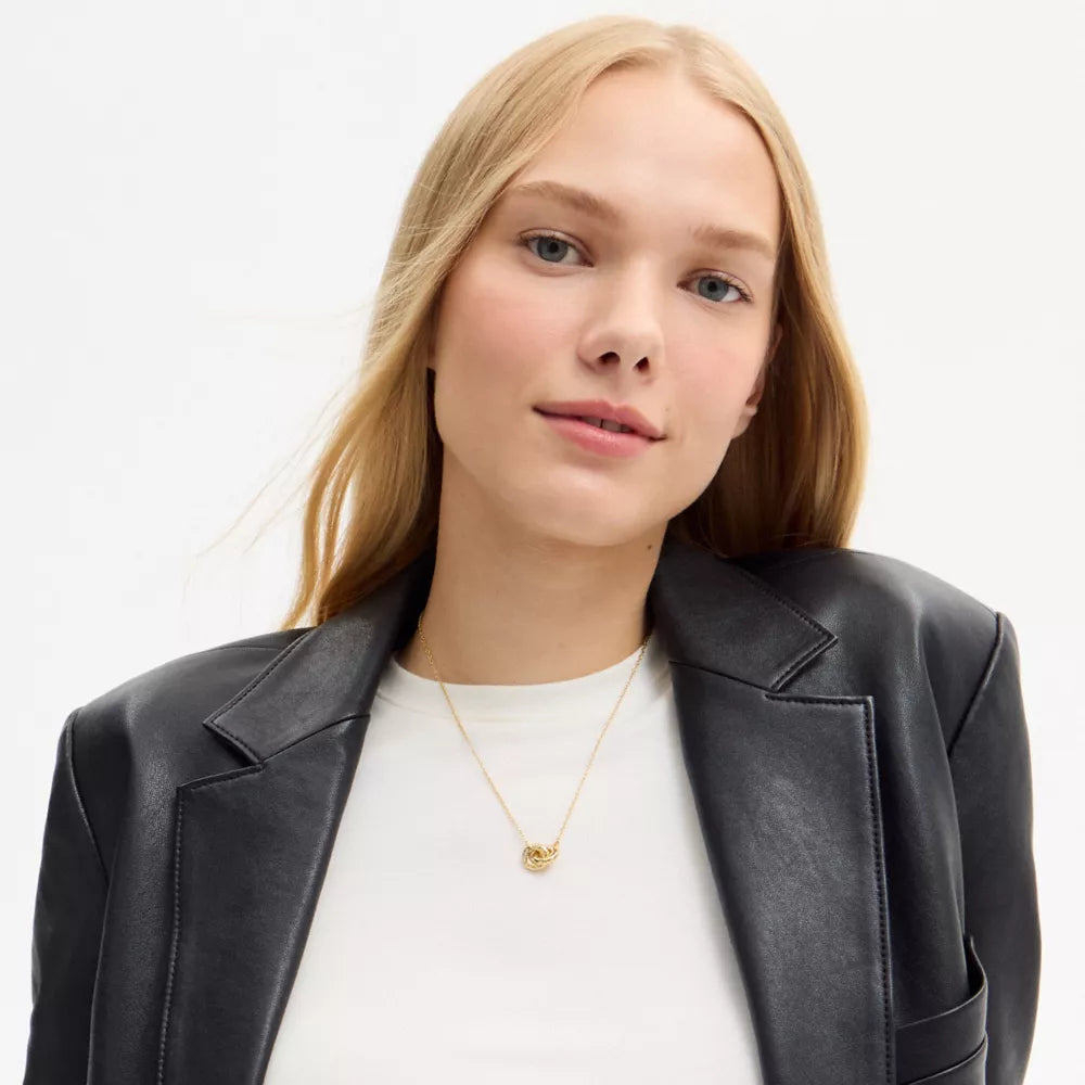 Interlock Pendant Necklace - Gold