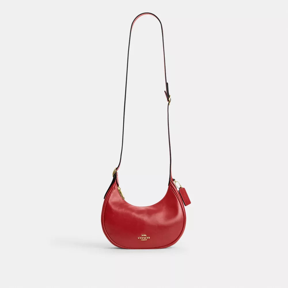 Emily Shoulder Bag - Crinkle Leather/Gold/Poppy