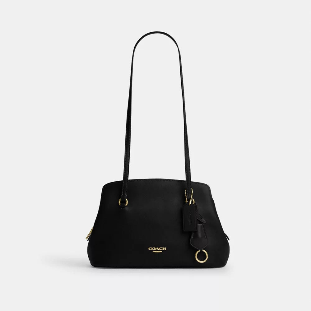 Elise Shoulder Bag - Natural Grain Leather/Gold/Black