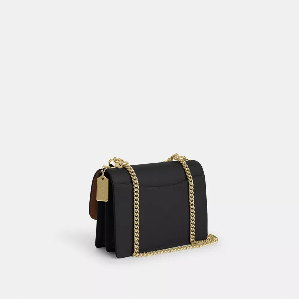 Klare Crossbody Bag In Signature Canvas - Gold/Walnut/Black