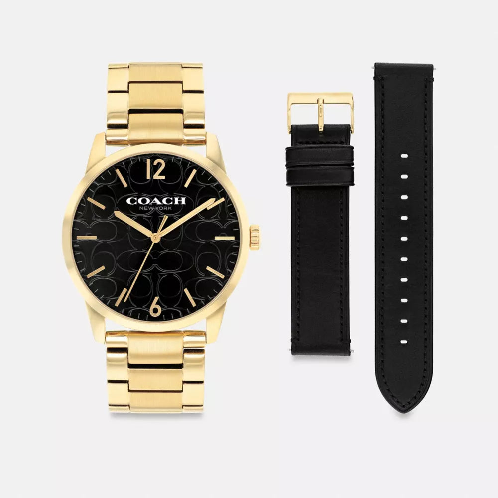 Keane Watch Gift Set, 39MM - Gold/Black