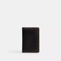 ID Card Wallet In Loved Leather - Black Brown