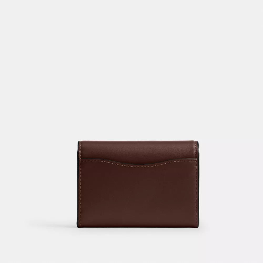 Essential Flap Card Case - Smooth Leather/Brass/Maple