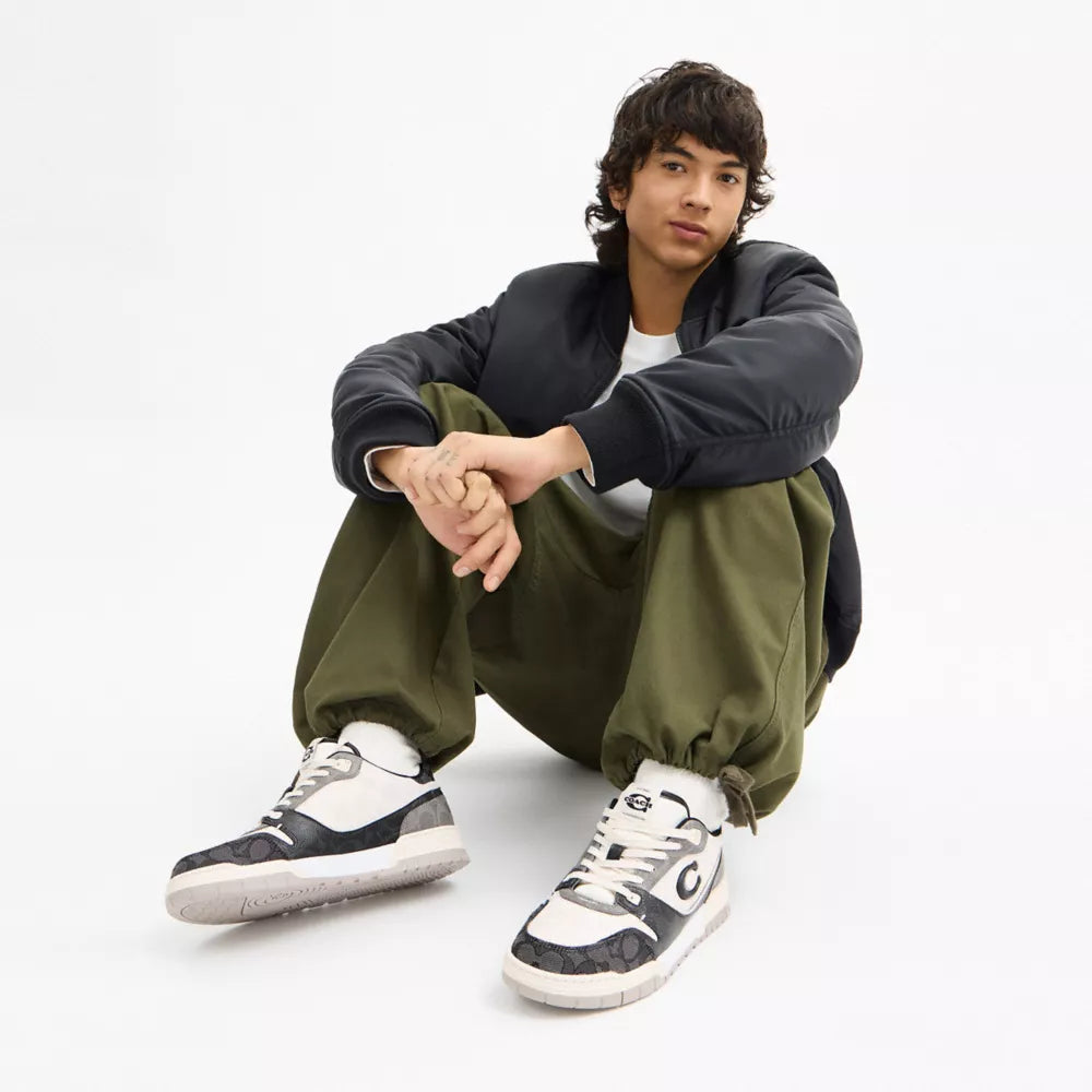 Soho Sneaker In Mixed Signature - Black/Chalk