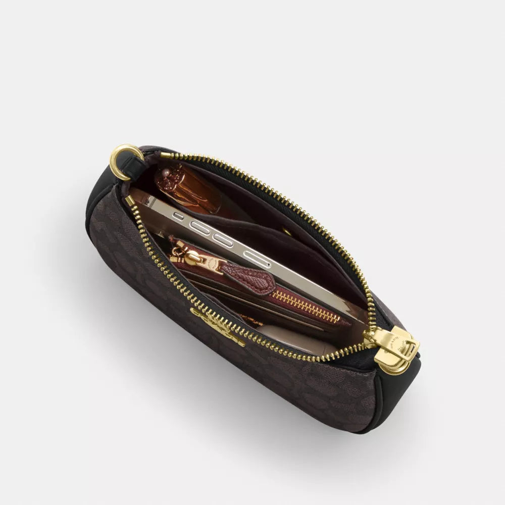 Teri Mini Crossbody Bag In Signature Canvas - Signature Canvas/Gold/Walnut/Black
