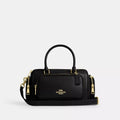 Rowan Satchel Bag With Pockets - Gold/Black