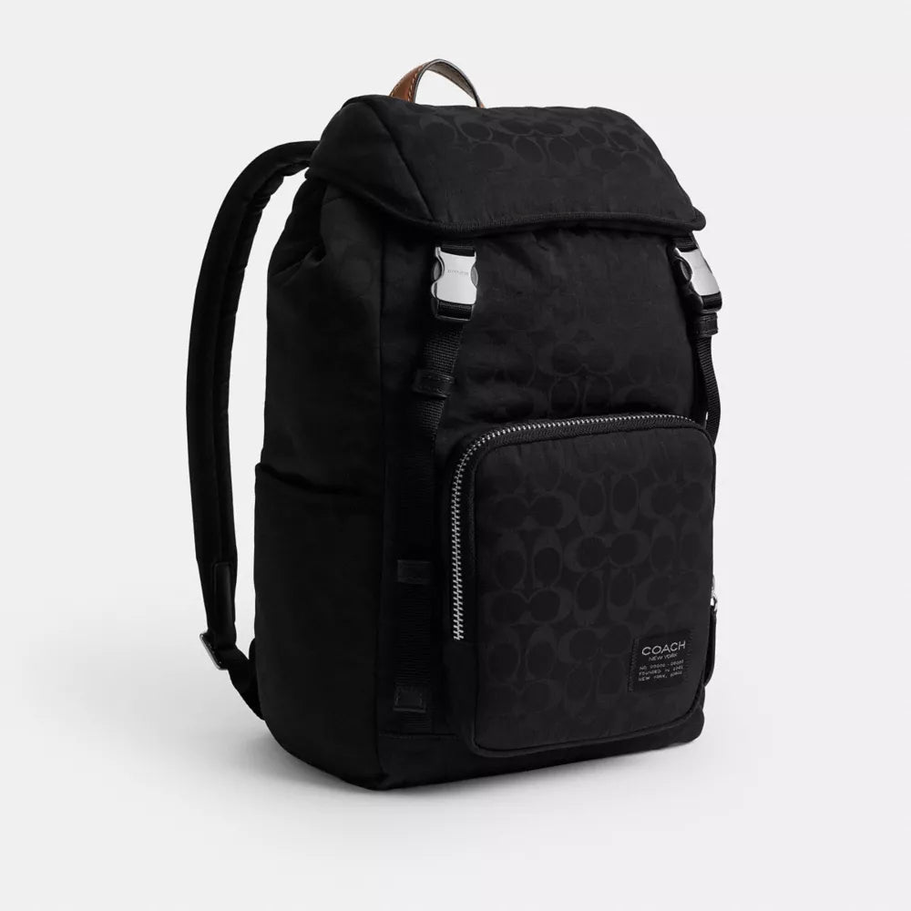 Logan Backpack In Signature Nylon - Nylon/Black